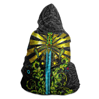 Dark Slate Gray witchy 28 Hooded Blanket-Frontside-Design_Template copy