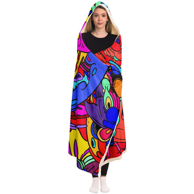 Dark Slate Gray hippie 12 Hooded Blanket-Frontside-Design_Template copy