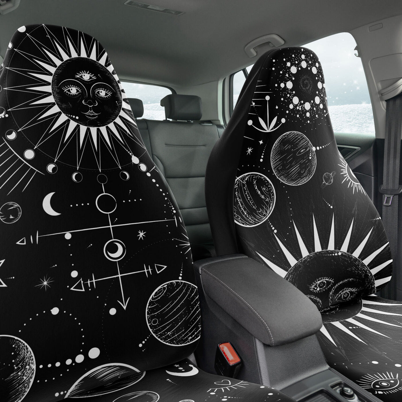 Dark Slate Gray Celestial 8 | Car Seat Covers