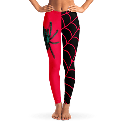 Firebrick 3D Realistic Neon Pink Spider | Leggings