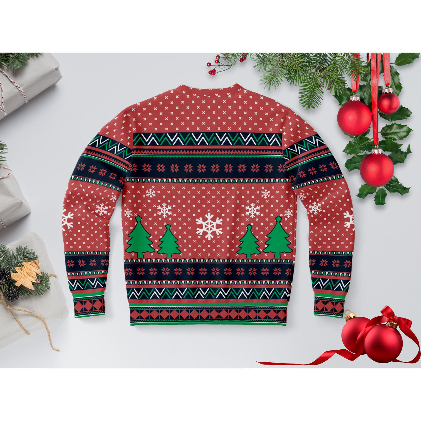 Light Gray Holiday Spirit | Ugly Xmas Sweater