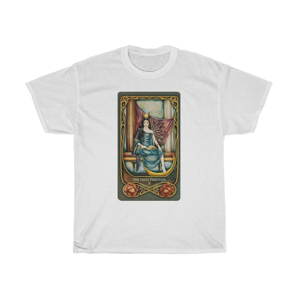 Light Gray The High Priestess Tarot Card | T-Shirt