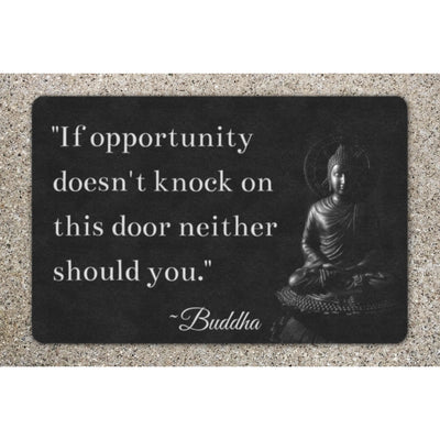 Gray Buddha Saying 2 | Doormat