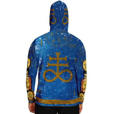 Midnight Blue The Magician Tarot Card | Athletic Hoodie