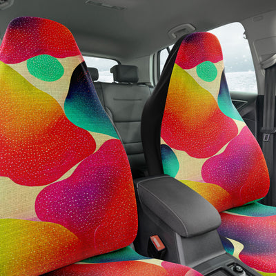 Brown Abstract Art Tie Dye | Car Seat Covers