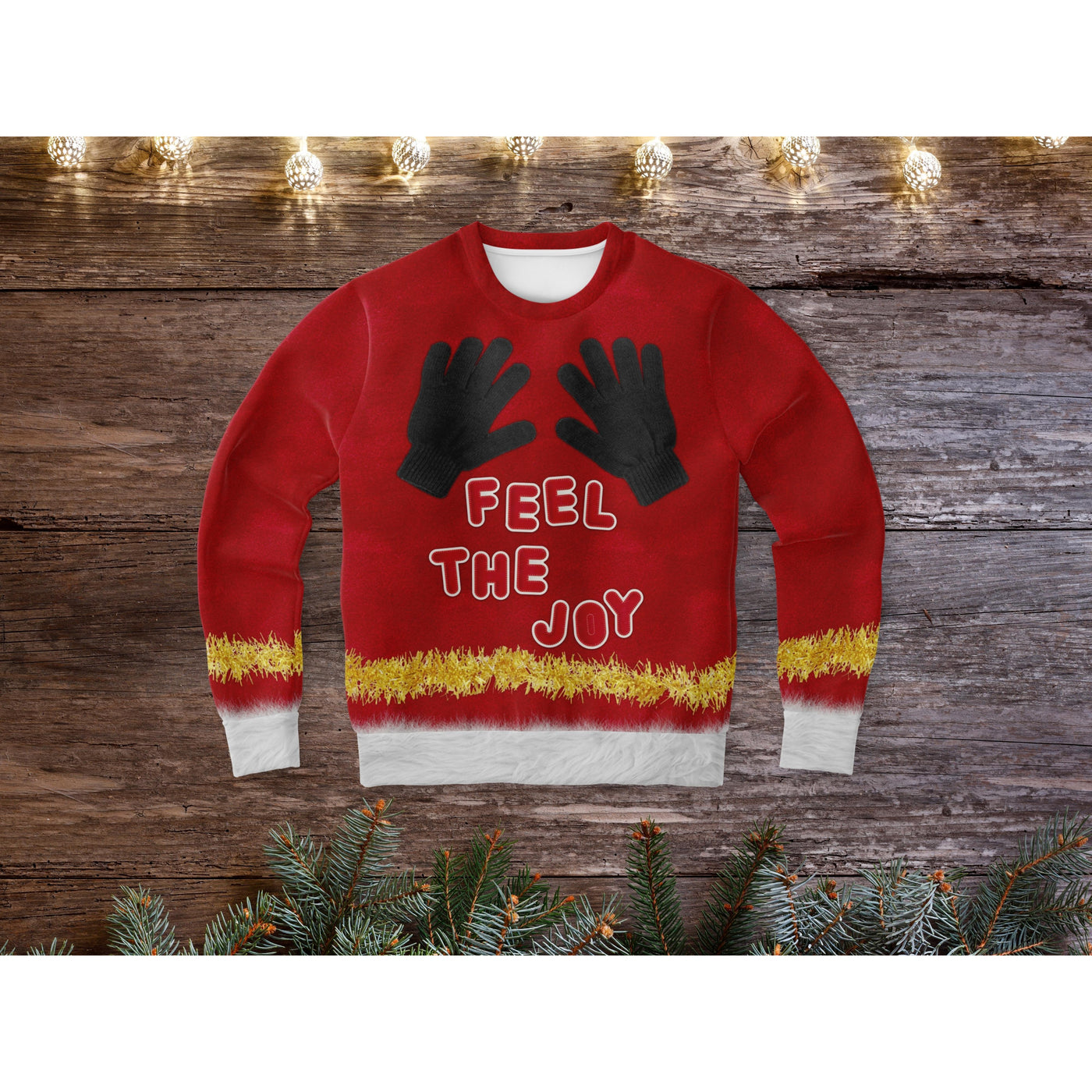 Saddle Brown Feel the Joy | Ugly Xmas Sweater