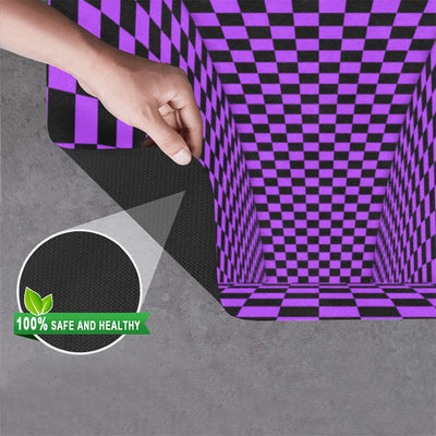 Light Slate Gray Optical Illusion 1 | Doormat