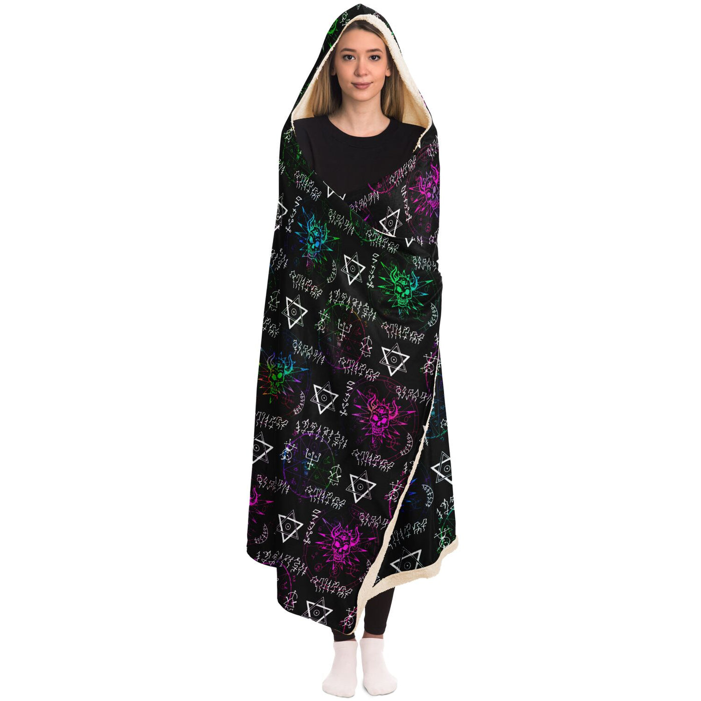 Gray witchy 15 Hooded Blanket-Frontside-Design_Template copy