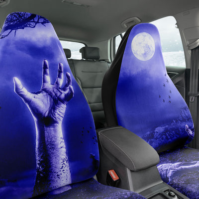 Dark Slate Gray Graveyard Horror Witchy Decor | Car Seat Covers