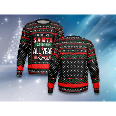 Slate Gray All Year Long Delivery | Ugly Xmas Sweater