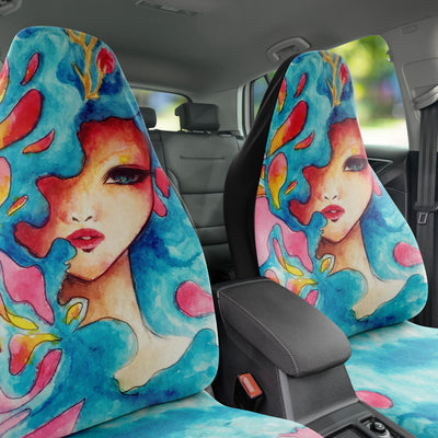 Dark Slate Gray Gia Watercolor Art | Car Seat Covers