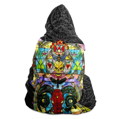 Dark Slate Gray witchy 29 Hooded Blanket-Frontside-Design_Template copy
