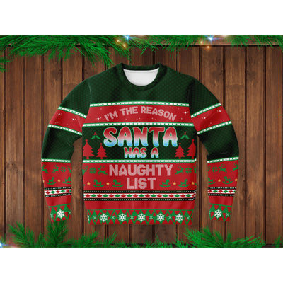 Saddle Brown Naughty List | Ugly Xmas Sweater