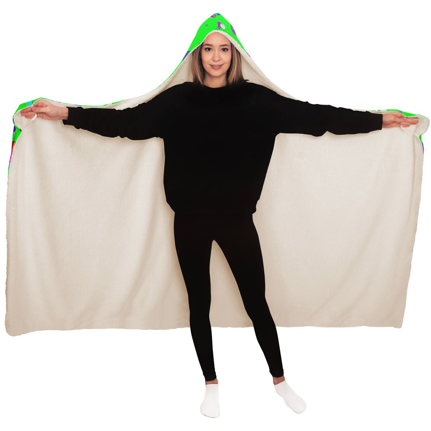 Black hippie 24 Hooded Blanket-Frontside-Design_Template copy