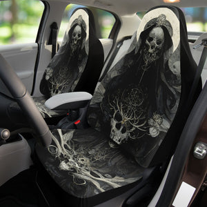 Black Skull Throne 2 Horror Art Goth | Car Seat Covers