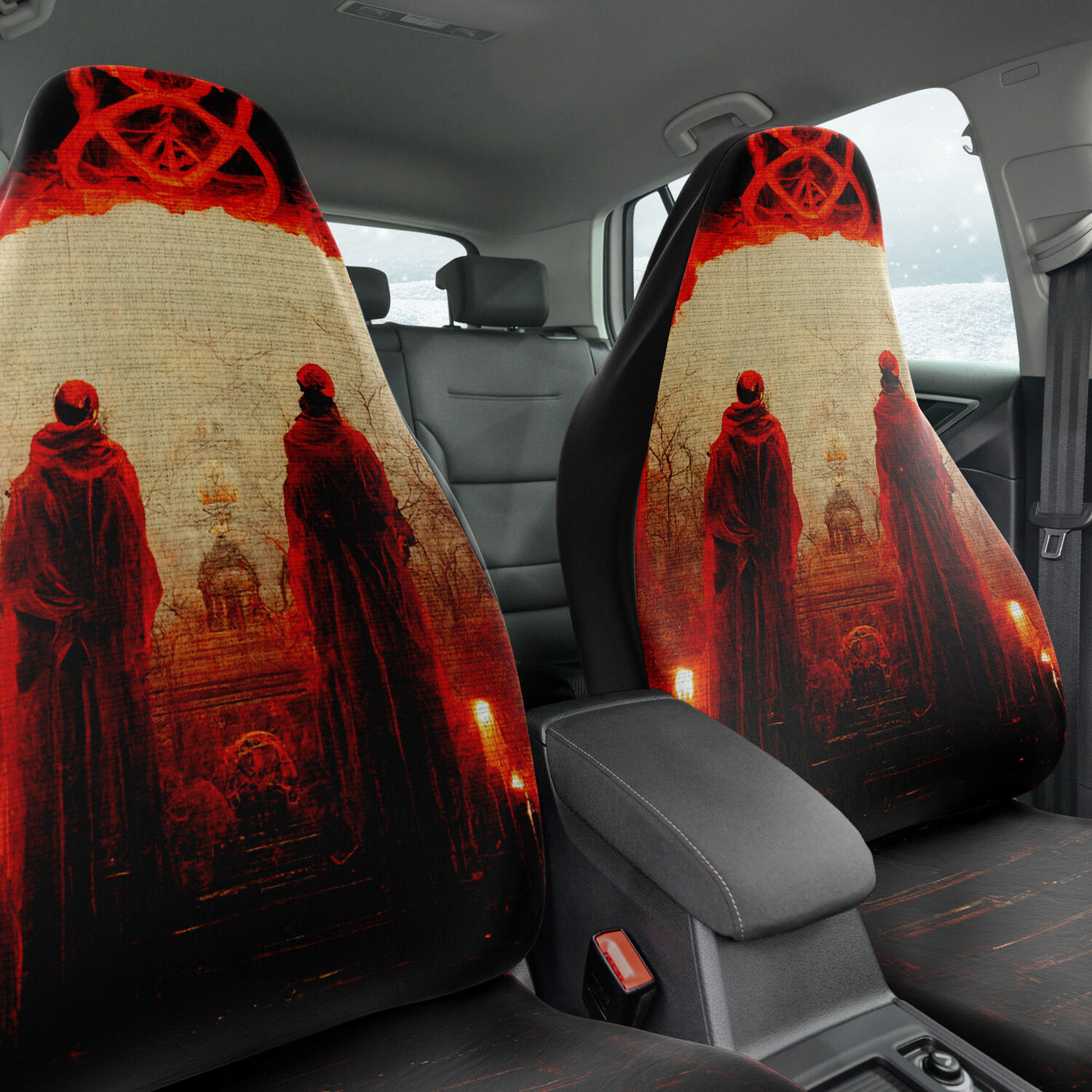 Dark Slate Gray Bishops Of Hell Gothic | Car Seat Covers