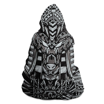 Gray Cyborg Anubis | Hooded Blanket