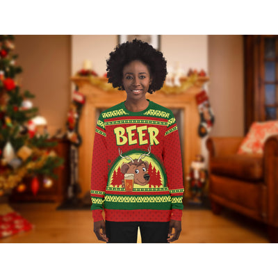 Saddle Brown Beer | Ugly Xmas Sweater