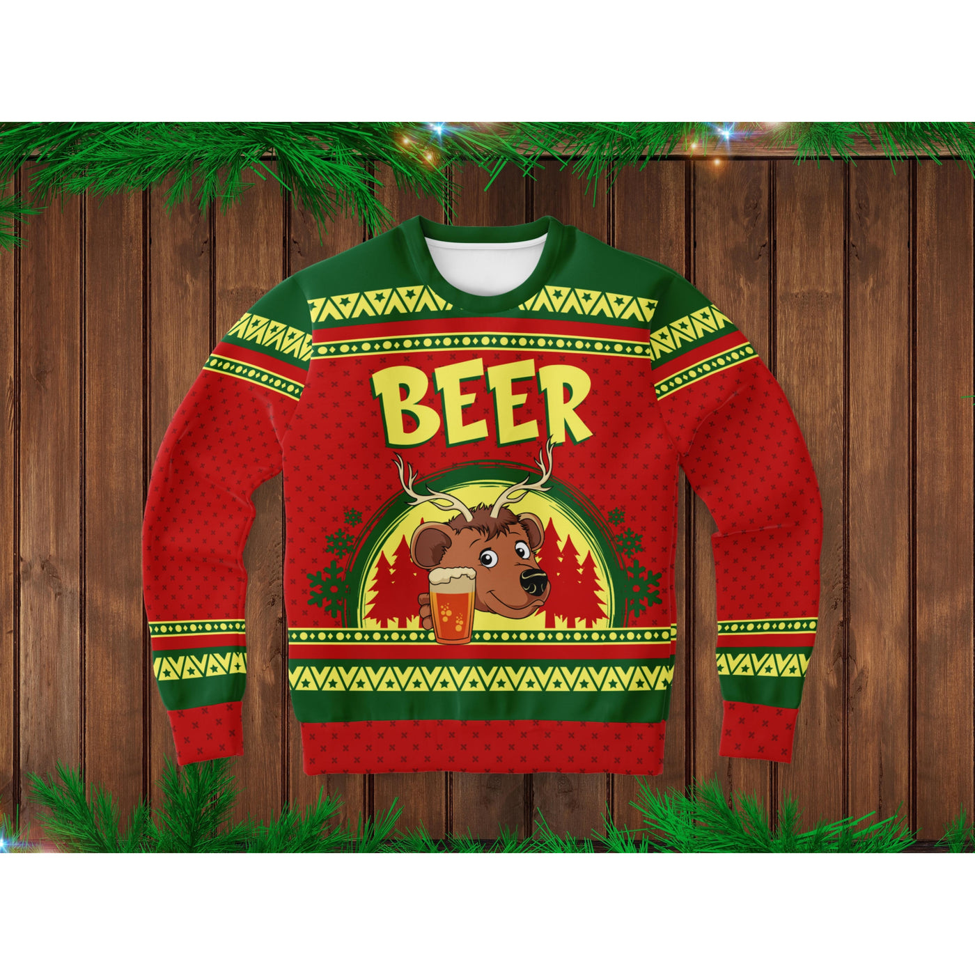 Saddle Brown Beer | Ugly Xmas Sweater