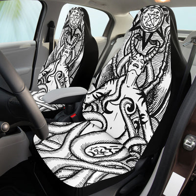 Light Gray Lilith Black & White Gothic Demon | Car Seat Covers