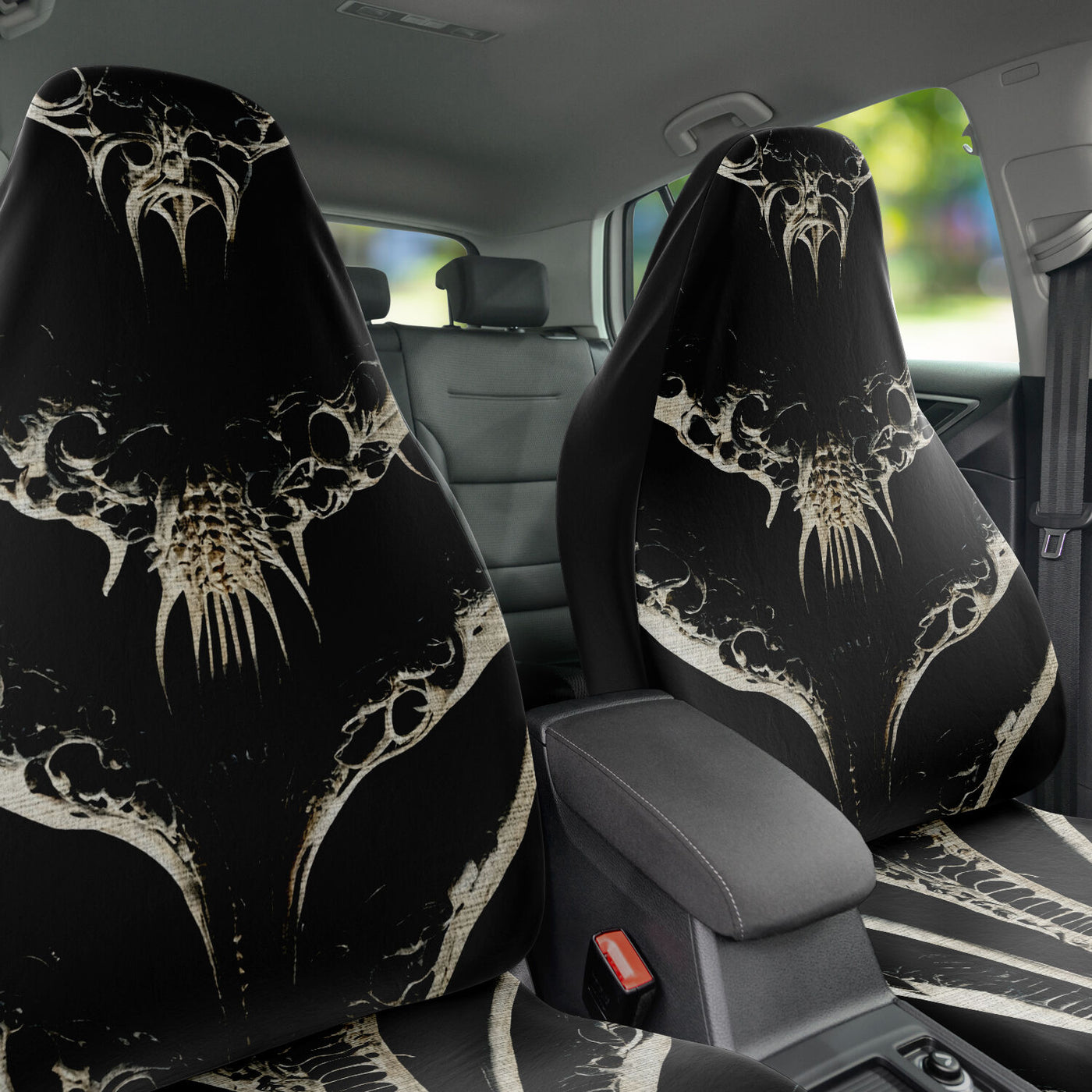 Dark Slate Gray Throne Of Bones Gothic | Car Seat Covers