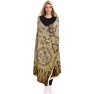 Rosy Brown Inked In Flesh And Blood | Hooded Blanket