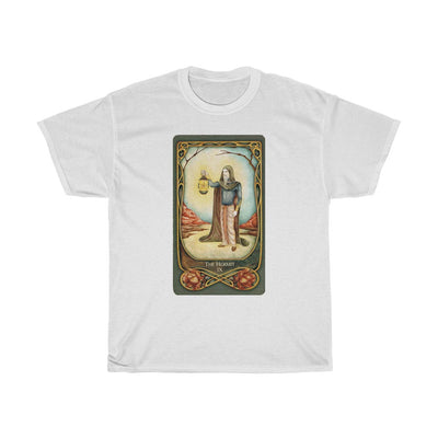 Light Gray The Hermit Tarot Card | T-Shirt