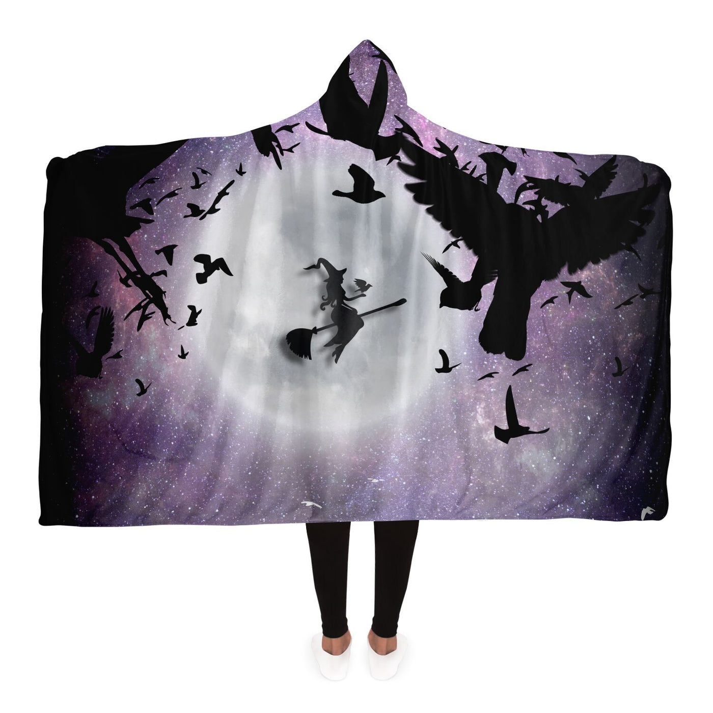 Dark Slate Gray witchy 23 Hooded Blanket-Frontside-Design_Template copy