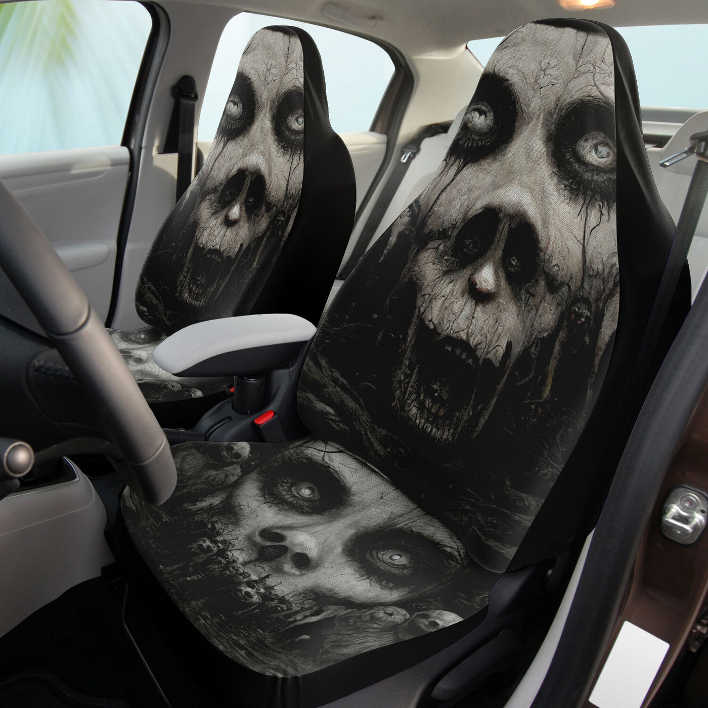 Black Hells Mouth 1 Horror Art | Car Seat Covers