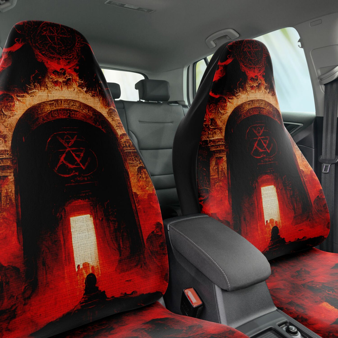 Gates Of Hell Gothic  Car Seat Covers – UnhappyBanana