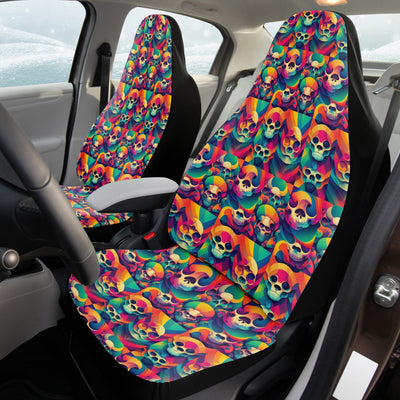 Tan Tie Dye Skulls 15 Skull Decor | Car Seat Covers