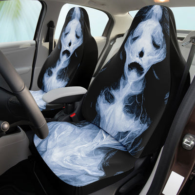 Light Gray Disfigured Woman With No Face | Car Seat Covers
