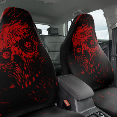 Dark Slate Gray Red Zombie Horror Art | Car Seat Covers