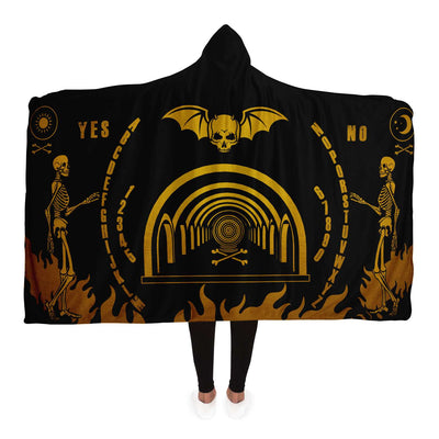Dark Goldenrod Gold Ouija Board Halloween | Hooded Blanket