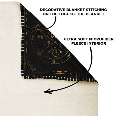 Antique White Ouija Board Styled | Microfleece Blanket
