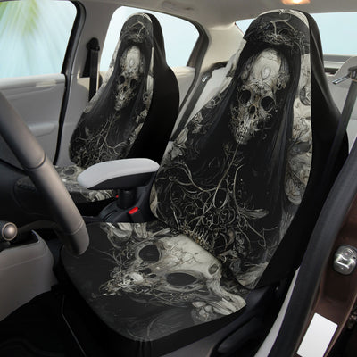 Black Skull Throne Horror Art Goth | Car Seat Covers