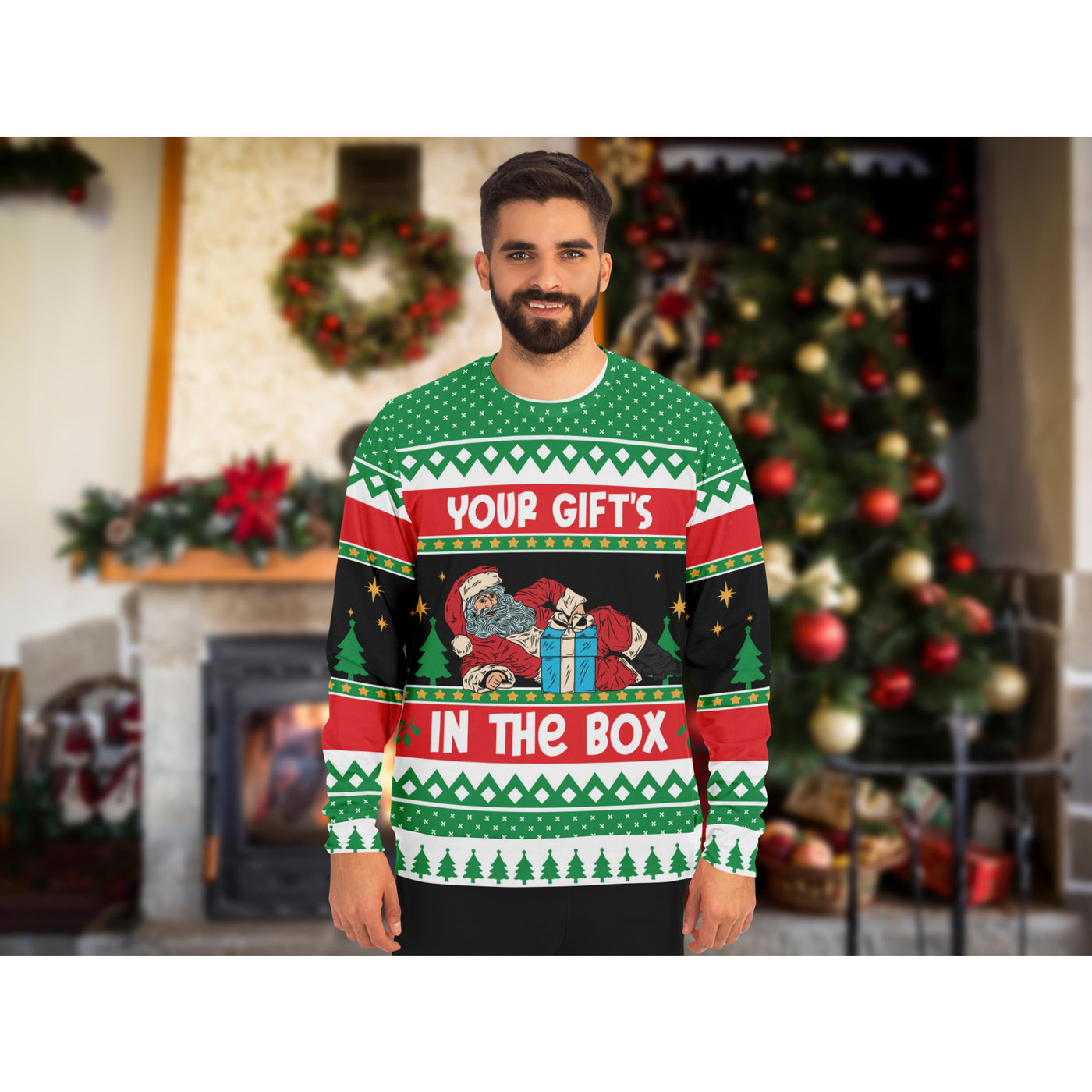 Tan Gift Is In The Box | Ugly Xmas Sweater