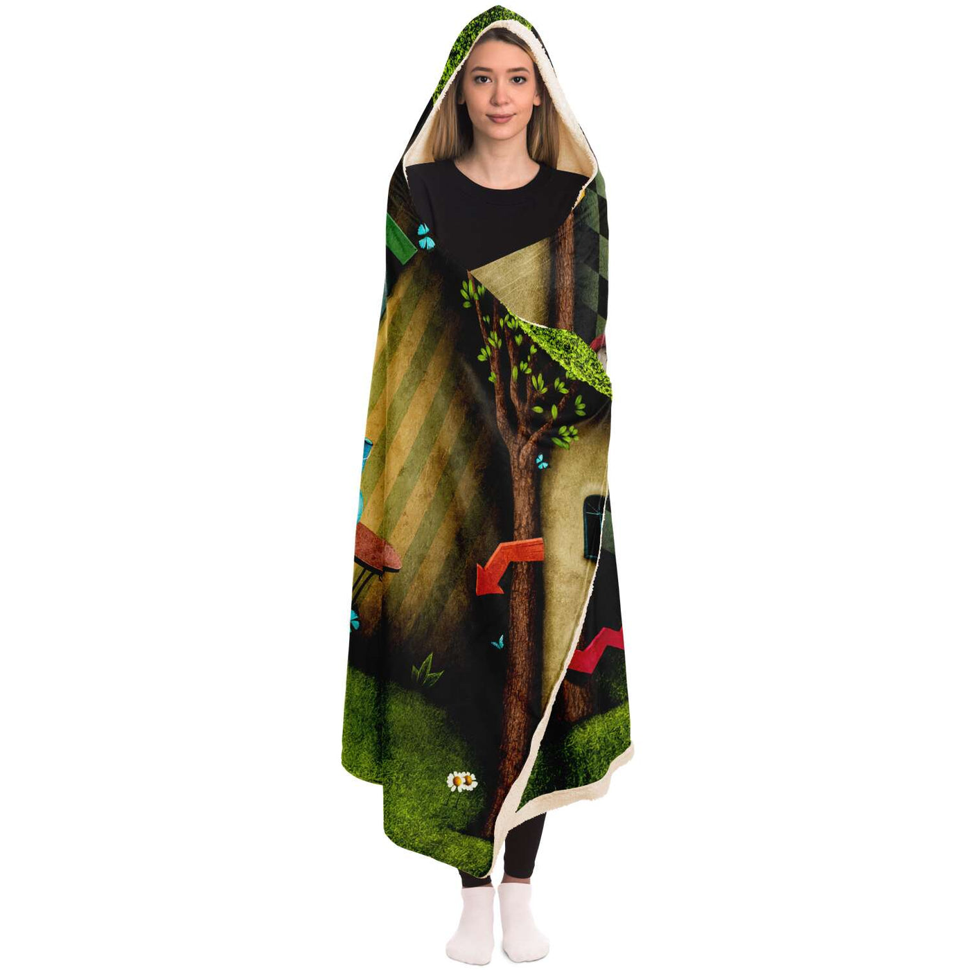 Tan Alice Rave Clothing | Hooded Blanket