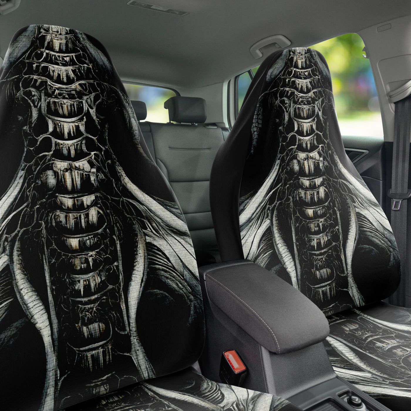 Dark Slate Gray Throne Of Bones 7 Gothic | Car Seat Covers
