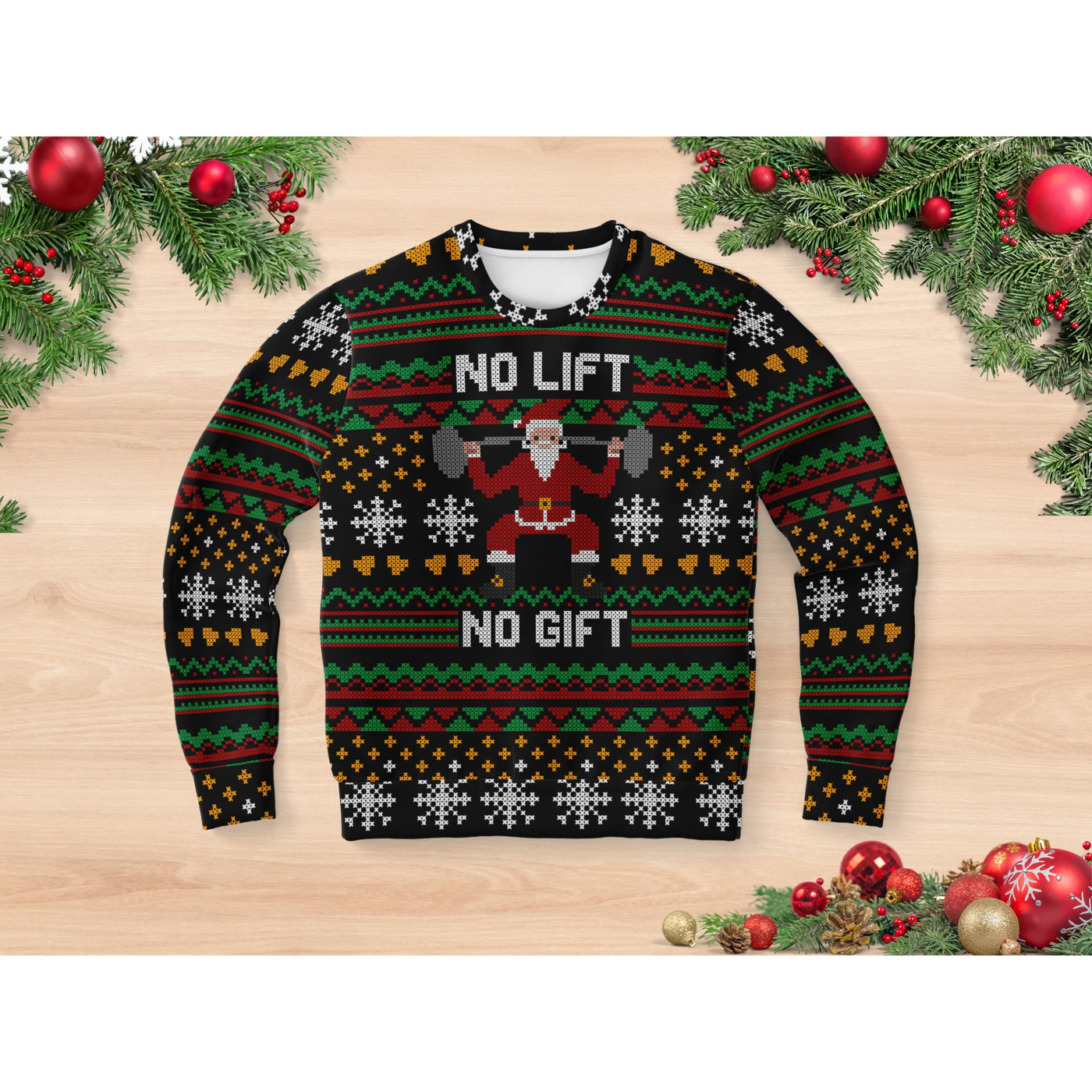 Black No Lift No Gift | Ugly Xmas Sweater