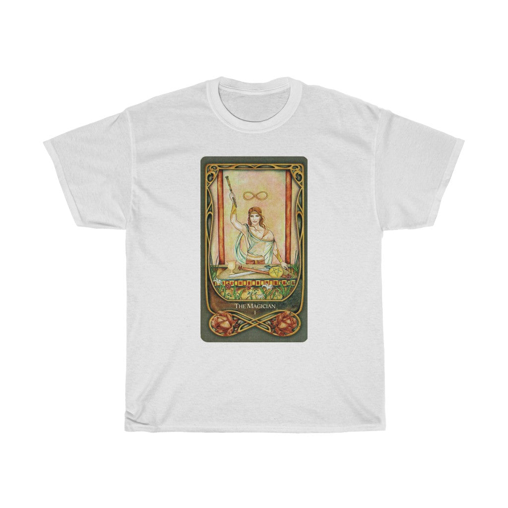 Light Gray The Magician Tarot Card | T-Shirt