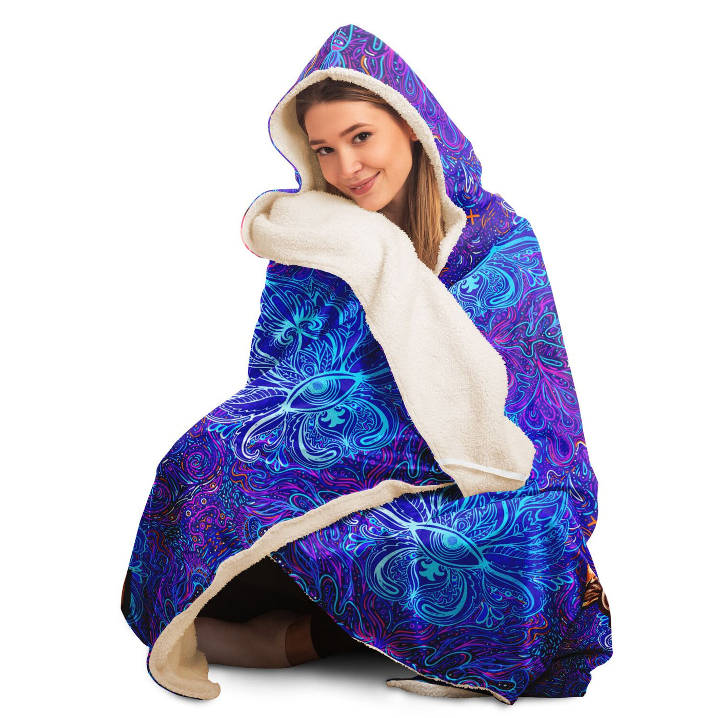 Light Gray hippie 20 Hooded Blanket-Frontside-Design_Template copy