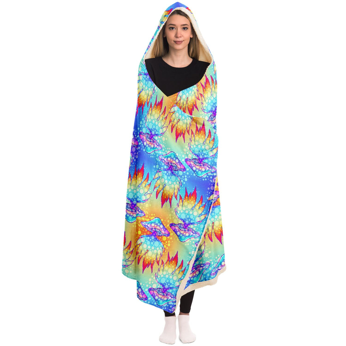 Gray hippie 16 Hooded Blanket-Frontside-Design_Template copy