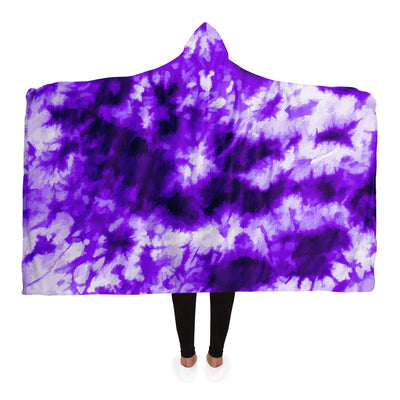 Blue Violet Classic Purple Tie Dye | Hooded Blanket