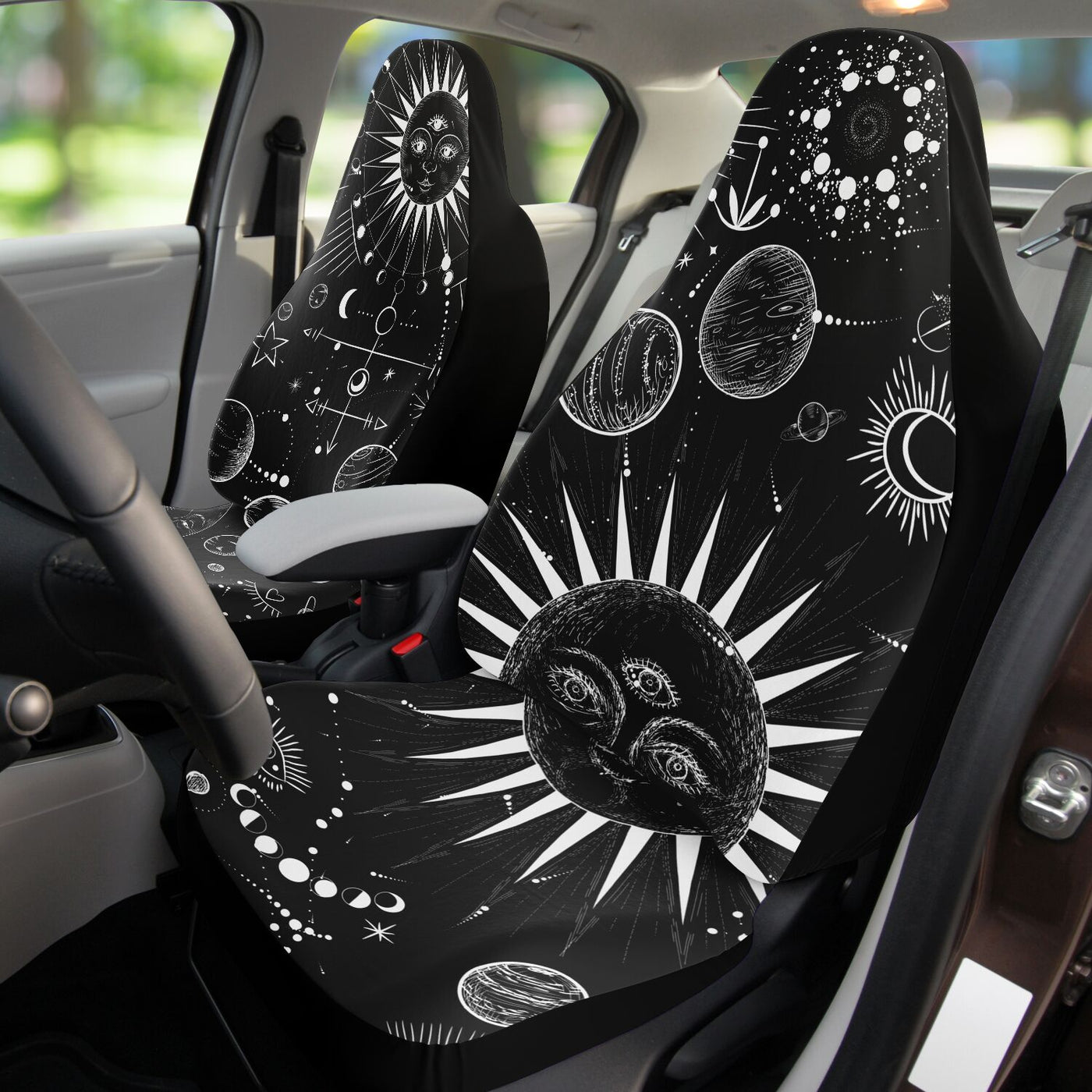 Black Celestial 8 | Car Seat Covers