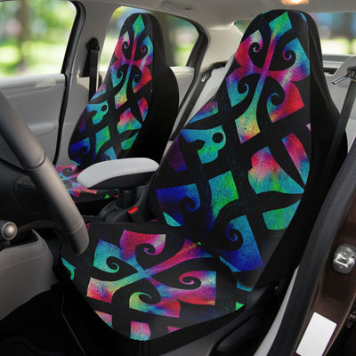 Black Tie Dye Esoteric Symbols | Car Seat Covers