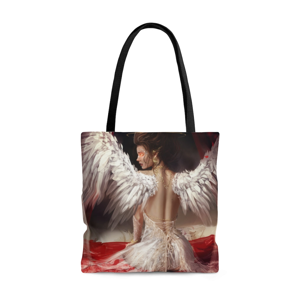Rosy Brown Beautiful Angel Hand Drawn | Tote Bag