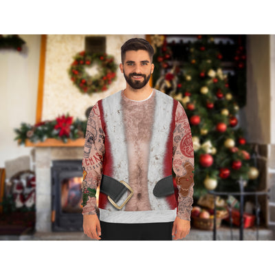 Dark Slate Gray Sleeves Bad Santa | Ugly Xmas Sweater