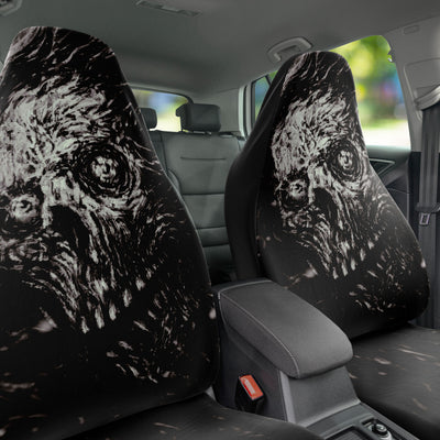 Dark Slate Gray Gray Zombie Horror Art | Car Seat Covers