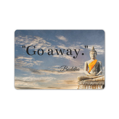 Light Slate Gray Buddha Saying 4 | Doormat